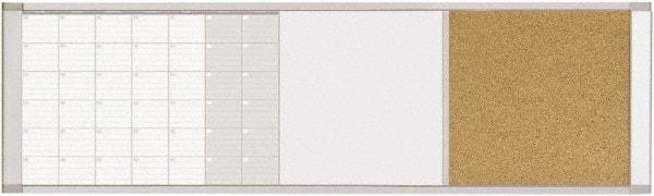 MasterVision - 18" High x 48" Wide Combination, Bulletin/Magnetic Dry Erase - Steel - Benchmark Tooling