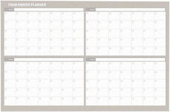 MasterVision - 24" High x 36" Wide Magnetic Dry Erase Calendar - Steel - Benchmark Tooling