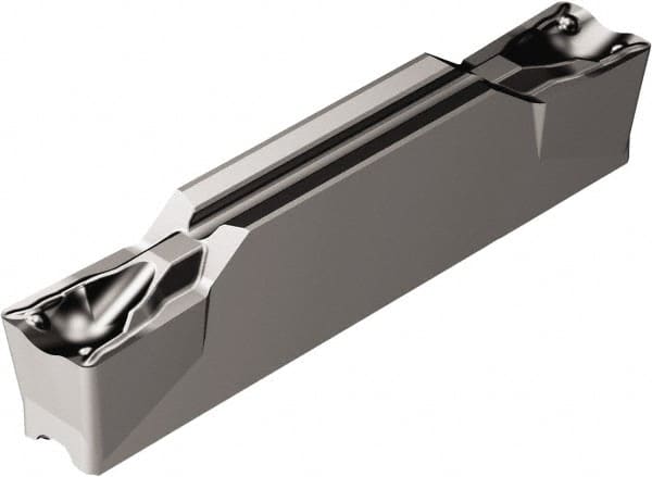 Sandvik Coromant - H2N123x2 TF Grade 1105, 4mm Cutting Width Carbide Grooving Insert - 23.3mm Max Depth of Cut, Neutral, 0.4mm Corner Radius, TiAlN Finish - Benchmark Tooling
