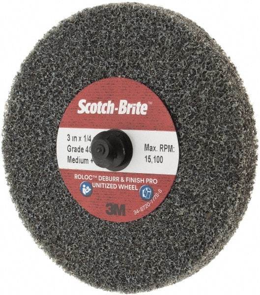 3M - 3" Disc Diam, Ceramic Quick Change Disc - Type R Attaching System, Coated, Medium Grade - Benchmark Tooling