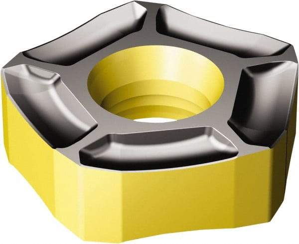 Sandvik Coromant - 357R2408 PM Grade 4220 Carbide Milling Insert - TiCN/Al2O3/TiN Finish, 7.94mm Thick, 24mm Inscribed Circle, 1mm Corner Radius - Benchmark Tooling