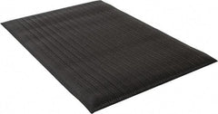 Wearwell - 3' Long x 2' Wide, Dry Environment, Anti-Fatigue Matting - Black, Vinyl with Vinyl Sponge Base, Rounded on 4 Sides - Benchmark Tooling