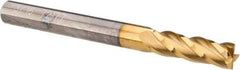 OSG - 3/16", 5/8" LOC, 3/16" Shank Diam, 2" OAL, 4 Flute, Solid Carbide Square End Mill - Single End, TiN Finish, Spiral Flute, 30° Helix, Centercutting, Right Hand Cut, Right Hand Flute, Series 404 - Benchmark Tooling