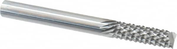 OSG - 1/4" Diam, 3/4" LOC, End Mill End, Solid Carbide Diamond Pattern Router Bit - Right Hand Cut, 2-1/2" OAL, 1/4" Shank Diam, Use on Fiberglass - Benchmark Tooling