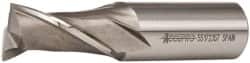 Accupro - 1", 1-5/8" LOC, 1" Shank Diam, 4-1/8" OAL, 2 Flute, Powdered Metal Square End Mill - Single End, Uncoated, Spiral Flute, 30° Helix, Centercutting, Right Hand Cut, Right Hand Flute - Benchmark Tooling