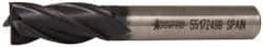 Accupro - 7/16", 1" LOC, 3/8" Shank Diam, 2-11/16" OAL, 4 Flute, Powdered Metal Square End Mill - Single End, TiAlN Finish, Spiral Flute, 30° Helix, Centercutting, Right Hand Cut, Right Hand Flute - Benchmark Tooling