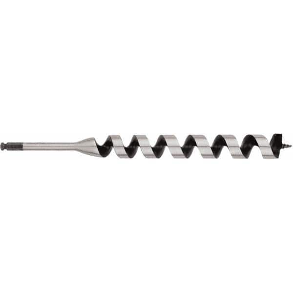 Irwin - 1-3/8", 3/8" Diam Hex Shank, 17" Overall Length with 15" Twist, Ship Auger Bit - Benchmark Tooling