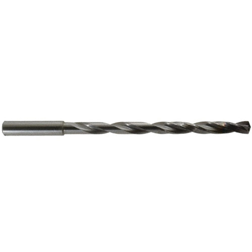 7.6 mm Dia. × 8 mm Shank × 108 mm Flute Length × 146 mm OAL, 12xD, 140°, nano-FIREX, 2 Flute, Coolant Thru, Round Solid Carbide Drill - Benchmark Tooling