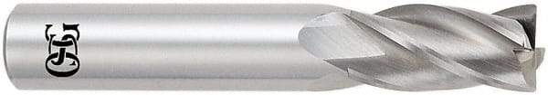OSG - 3/8", 4 Flute, Single End, Solid Carbide, 0.045" Corner Radius End Mill - 2-1/2" OAL, 30° Helix, Right Hand Flute, 1" LOC, Right Hand Cut - Benchmark Tooling