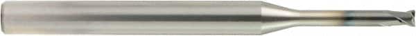 OSG - 2.5mm, 2 Flute, Single End, Solid Carbide, 0.2mm Corner Radius End Mill - 70mm OAL, 30° Helix, Right Hand Flute, 2.2mm LOC, Right Hand Cut, - Benchmark Tooling