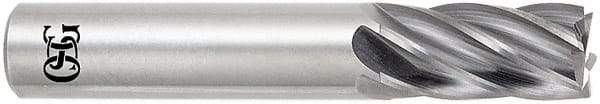 OSG - 25mm, 38mm LOC, 25mm Shank Diam, 102mm OAL, 6 Flute, Solid Carbide Square End Mill - Single End, Uncoated, Spiral Flute, 30° Helix, Centercutting, Right Hand Cut, Right Hand Flute, Series 461 - Benchmark Tooling