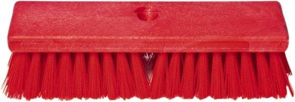 PRO-SOURCE - 1-3/4" Bristle Length, Polypropylene Food Service Brush - 10" Long x 2-1/2" Wide Head, Red, Foam Block - Benchmark Tooling