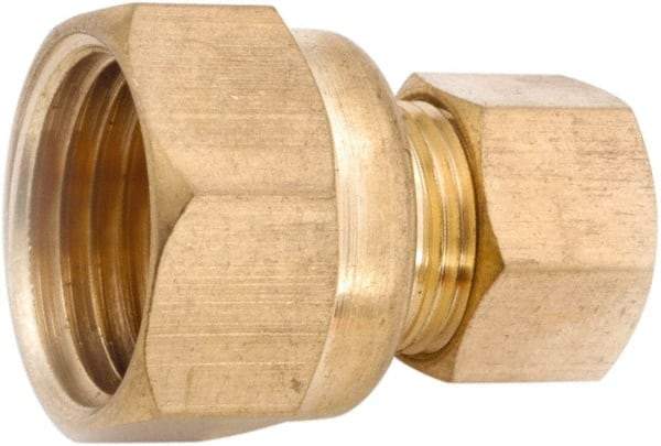 ANDERSON METALS - 1/4" OD, Lead Free Brass Thread-On Compression Reducer - 300 Max Working psi, Female Comp x Comp Ends - Benchmark Tooling