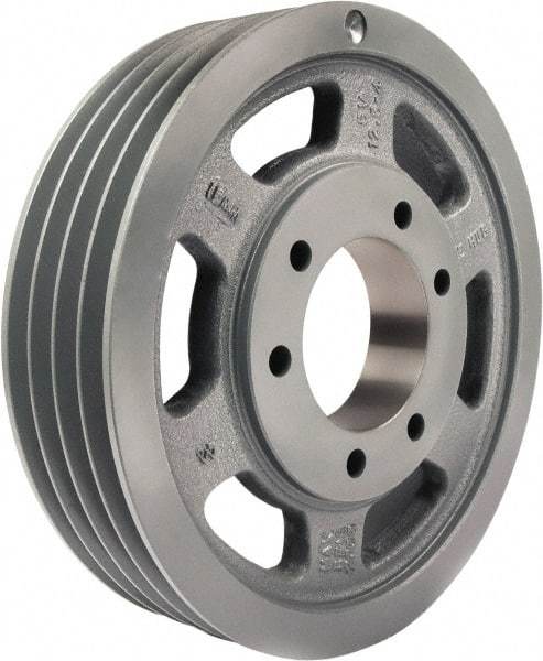 TB Wood's - 4 Groove, 1 to 3-15/16 Bore Diam, 23.6" Outside Diam, QD Bushed V Belt Sheave - 23.6 5V Diam Belt Pitch - Benchmark Tooling