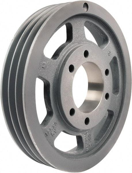 TB Wood's - 3 Groove, 7/8 to 3-1/2 Bore Diam, 28" Outside Diam, QD Bushed V Belt Sheave - 28.0 5V Diam Belt Pitch - Benchmark Tooling
