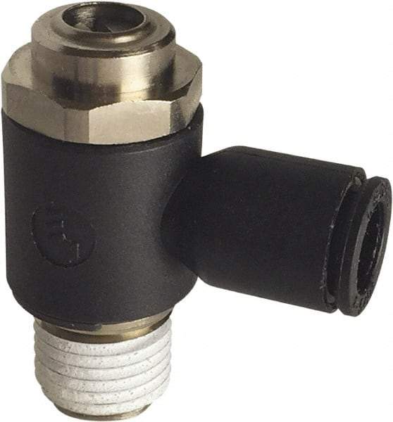 Legris - Speed & Flow Control Valves Valve Type: Compact Meter Out Flow Control Male Thread Size: 1/4 - Benchmark Tooling