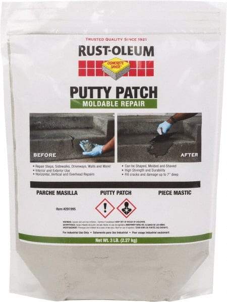 Rust-Oleum - 3 Lb Bag Concrete Saver - Gray, 1.5 Sq Ft at 1/4" Thick Coverage, Portland Cement - Benchmark Tooling