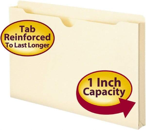 SMEAD - 8-1/2 x 14", Legal, Manila, File Jacket - 11 Point Stock, Straight Tab Cut Location - Benchmark Tooling