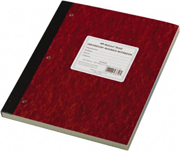 National Brand - 200 Sheet, 9-1/4 x 11", Quadrille Lab Notebook - Brown - Benchmark Tooling
