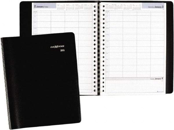 AT-A-GLANCE - 312 Sheet, 7-7/8 x 11", Group Daily Appointment Book - Black - Benchmark Tooling