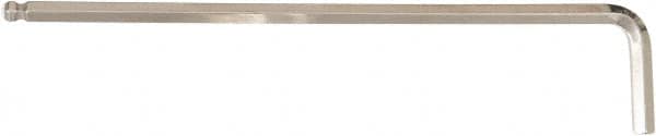 Wiha - 1/4" Hex, Long Arm, Ball End Hex Key - 185mm OAL, Inch System of Measurement - Benchmark Tooling