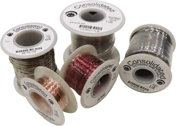 Made in USA - 30 Gage, 0.01" Diameter x 1,000' Long, Bare, Tinned Copper Bus Bar Wire - Pure Copper (ASTM B3) - Benchmark Tooling