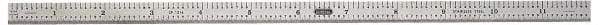 General - 12" Long, 1/100, 1/64, 1/32, 1/10" Graduation, Flexible Steel Rule - 5R Graduation Style, 15/32" Wide, Silver, Polished Finish - Benchmark Tooling