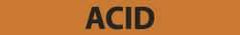 NMC - Pipe Marker with Acid Legend and No Graphic - 2-1/2 to 6" Pipe Outside Diam, Black on Orange - Benchmark Tooling