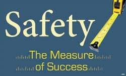 NMC - Safety - The Measure of Success, 60 Inch Long x 36 Inch High, Safety Banner - Polyethylene, English, Printed on 1 Side - Benchmark Tooling