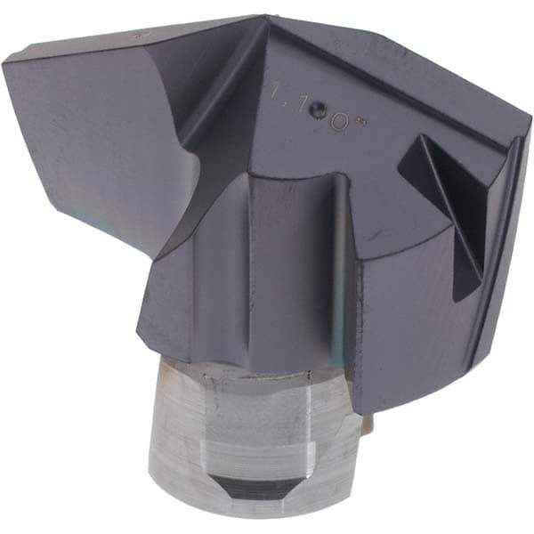 Iscar - Series ICP, 28.19mm Diam Grade IC908 Replaceable Drill Tip - Carbide, TiAlN/TiN Finish, 28 Seat Size - Benchmark Tooling