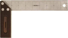 Johnson Level & Tool - 8" Blade Length x 1-1/2" Blade Width, 5-1/2" Base Length x 1-1/2" Base Width Stainless Steel Square - 0.008" Accuracy - Benchmark Tooling