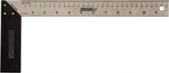 Johnson Level & Tool - 12" Blade Length x 1-1/2" Blade Width, 5-7/8" Base Length x 1-1/2" Base Width Stainless Steel Square - 0.008" Accuracy - Benchmark Tooling
