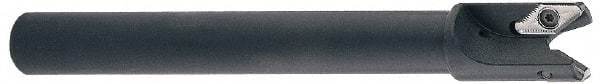 LMT - 1" Cut Diam, 0.53" Max Depth of Cut, 1" Shank Diam, 7.88" OAL, Indexable Square Shoulder End Mill - VPGT 160412-ALM Inserts, Cylindrical Shank - Benchmark Tooling