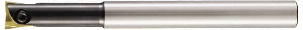 LMT - 1/2" Cut Diam, 1.34" Max Depth of Cut, 1/2" Shank Diam, 5.2" OAL, Indexable Square Shoulder End Mill - WPB 0500, WPV 0500 Inserts, Cylindrical Shank - Benchmark Tooling