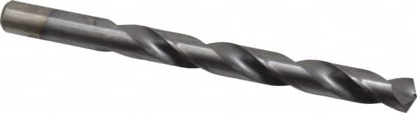 Chicago-Latrobe - 15/32" 135° High Speed Steel Jobber Drill - TiCN Finish, Right Hand Cut, Spiral Flute, Straight Shank, 5-3/4" OAL, Split Point - Benchmark Tooling