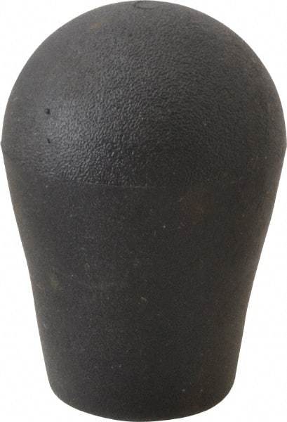 Gibraltar - 3/8-16, 3/8-24, 1/2-13, 1/2-20, M10, M12 Hole, 0.71" Deep Hole, TPE Overmolded Soft Touch, Self Fixing Hole Tapered Knob - 2 OAL, 3/4" Base Diam, Black, 1.38" Head Diam - Benchmark Tooling