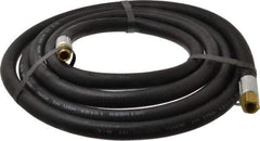 Alliance Hose & Rubber - 3/8" ID x 23/32" OD 10' Long Multipurpose Air Hose - MNPT x FNPT(Swivel) Ends, 300 Working psi, -40 to 190°F, 1/4" Fitting, Black - Benchmark Tooling