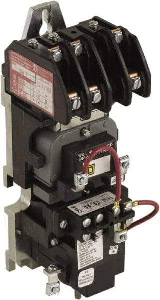 Square D - No Enclosure, 4 Pole, Mechanically Held Lighting Contactor - 20 A (Tungsten), 30 A (Fluorescent), 110 VAC at 50 Hz, 120 VAC at 60 Hz, 3NO/NC Contact Configuration - Benchmark Tooling