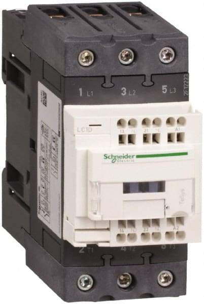 Schneider Electric - 3 Pole, 110 Coil VAC at 50/60 Hz, 65 Amp at 440 VAC, Nonreversible IEC Contactor - CCC, CSA, CSA C22.2 No. 14, EN/IEC 60947-4-1, EN/IEC 60947-5-1, GOST, RoHS Compliant, UL 508, UL Listed - Benchmark Tooling