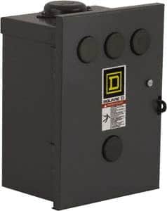 Square D - 3R NEMA Rated, 2 Pole, Electrically Held Lighting Contactor - 30 A (Tungsten), 110 VAC at 50 Hz, 120 VAC at 60 Hz - Benchmark Tooling