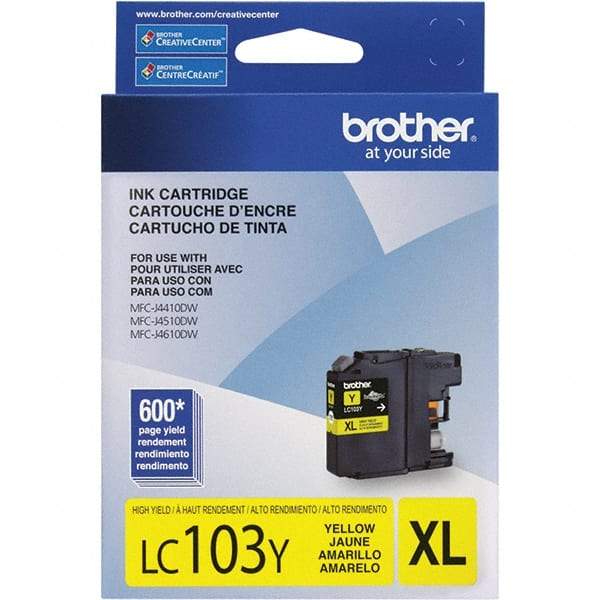 Brother - Yellow Ink Cartridge - Use with Brother DCP-J152W, MFC-J245, J285DW, J4310DW, J4410DW, J450DW, J4510DW, J4610DW, J470DW, J4710DW, J475DW, J650DW, J6520DW, J6720DW, J6920DW, J870DW, J875DW - Benchmark Tooling