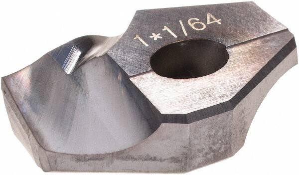 Hertel - Series HMD, 1-1/64" Diam Grade HC225MD 140° Replaceable Drill Tip - Carbide, TiCN Finish - Benchmark Tooling