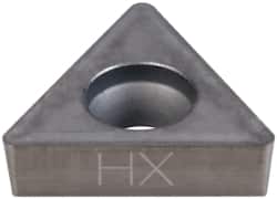 Seco - TCMT32.52 F2 Grade HX Carbide Turning Insert - Uncoated, 60° Triangle, 3/8" Inscr Circle, 5/32" Thick, 1/32" Corner Radius - Benchmark Tooling