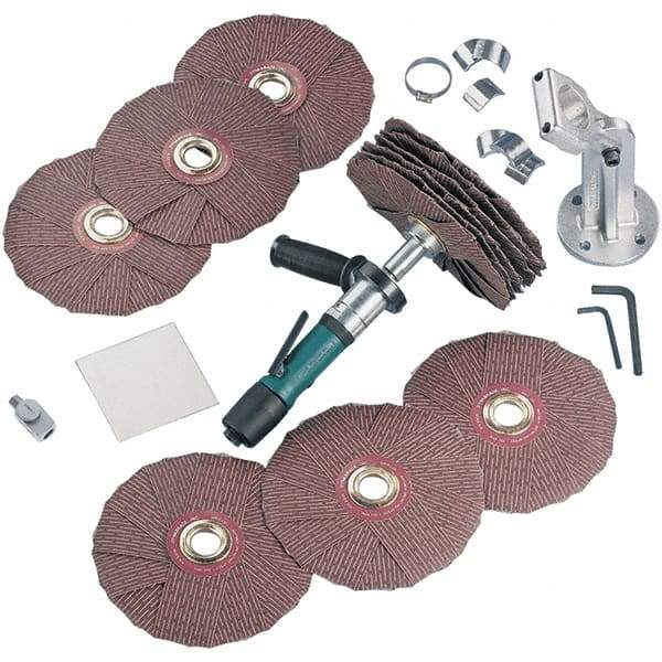 Dynabrade - 0.4 hp, 200-950 RPM Finishing Sander - 22 CFM Air Consumption, 6.21 bar Air Pressure, 1/4 NPT Inlet - Benchmark Tooling