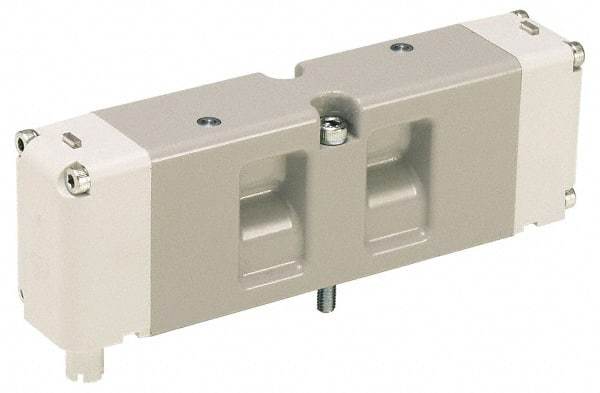 Parker - Single Solenoid 2 Position, Aluminum Solenoid Valve - Normally Open Through Ports 1 & 2, 145 Max PSI, Buna-N Seal - Benchmark Tooling