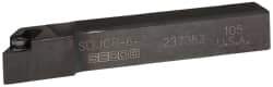 Seco - SDJC, Right Hand Cut, -3° Lead Angle, 3/8" Shank Height x 3/8" Shank Width, Neutral Rake Indexable Turning Toolholder - 2-1/2" OAL, DC..21.5. Insert Compatibility, Series Screw Lock - Benchmark Tooling