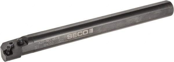 Seco - 1.53" Min Bore Diam, 14" OAL, 1-1/4" Shank Diam, MCLN Indexable Boring Bar - CNMG 432 Insert, Pin & Clamp Holding Method - Benchmark Tooling