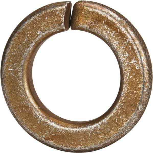 Made in USA - 5/8", 0.156" Thick Split Lock Washer - 1060 Spring Steel, Zinc Yellow Dichromate Finish, 0.628" Min ID, 0.641" Max ID, 1.073" Max OD - Benchmark Tooling