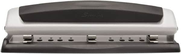 Swingline - Paper Punches Type: 10 Sheet Manual Two to Three Hole Punch Color: Black/Silver - Benchmark Tooling