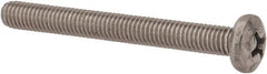 Made in USA - #10-32 UNF, 1-3/4" Length Under Head Phillips Drive Machine Screw - Pan Head, Grade 18-8 Stainless Steel, Uncoated, Without Washer - Benchmark Tooling